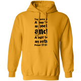 Bible Verse Men G185 Pullover Hoodie 8 oz. - Your Word Is Light To My Path ~Psalm 119:105~ Design 6