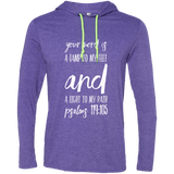 Bible Verse Men Long Sleeve T-Shirt Hoodie - "Psalm 119:105" Design 9 (White Font) - Meditate Healing Christian Store