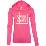 Bible Verse Ladies' Long Sleeve T-Shirt Hoodie - "Psalm 119:105" Design 13 (White Font) - Meditate Healing Christian Store