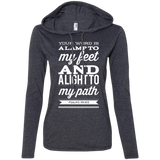 Bible Verse Ladies' Long Sleeve T-Shirt Hoodie - "Psalm 119:105" Design 15 (White Font) - Meditate Healing Christian Store
