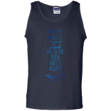 Bible Verse Men 100% Cotton Tank Top - "Psalm 61:2" Design 2 - Meditate Healing Christian Store