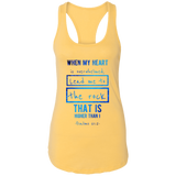 Bible Verses Ladies Ideal Racerback Tank - "Psalm 61:2" Design 5 - Meditate Healing Christian Store