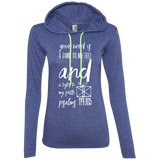 Bible Verse Ladies' Long Sleeve T-Shirt Hoodie - "Psalm 119:105" Design 18 (White Font) - Meditate Healing Christian Store