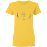 Bible Verses Ladies' 5.3 oz. T-Shirt - "Psalms 61:2" Design 10 - Meditate Healing Christian Store