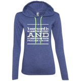 Bible Verse Ladies' Long Sleeve T-Shirt Hoodie - "Psalm 119:105" Design 10 (White Font) - Meditate Healing Christian Store