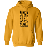 Bible Verse Men G185 Pullover Hoodie 8 oz. - Your Word Is Light To My Path ~Psalm 119:105~ Design 4