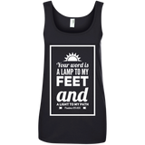 MeditateHealing.com | Bible Verse Ladies' 100% Ringspun Cotton Tank Top