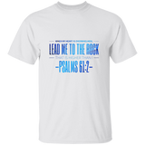 Bible Verse Men 5.3 oz. T-Shirt - "Psalm 61:2" Design 4 - Meditate Healing Christian Store