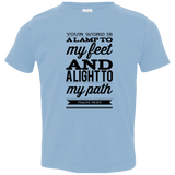 Bible Verse Toddler Jersey T-Shirt - "Psalm 119:105" Design 15 (Black Font) - Meditate Healing Christian Store