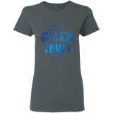 Bible Verses Ladies' 5.3 oz. T-Shirt - "Psalms 61:2" Design 11 - Meditate Healing Christian Store