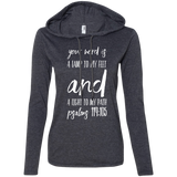 Bible Verse Ladies' Long Sleeve T-Shirt Hoodie - "Psalm 119:105" Design 9 (White Font) - Meditate Healing Christian Store