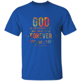 Bible Verse Men 5.3 oz. T-Shirt - "Psalm 73:26" Design 1 - Meditate Healing Christian Store