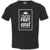 Bible Verse Toddler Jersey T-Shirt - "Psalm 119:105" Design 2 (White Font) - Meditate Healing Christian Store