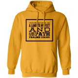 Bible Verse Men G185 Pullover Hoodie 8 oz. - Your Word Is Light To My Path ~Psalm 119:105~ Design 13