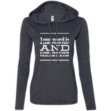 Bible Verse Ladies' Long Sleeve T-Shirt Hoodie - "Psalm 119:105" Design 10 (White Font) - Meditate Healing Christian Store