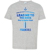 Bible Verse Toddler Jersey T-Shirt - "Psalms 61:2" Design 1 - Meditate Healing Christian Store