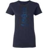 Bible Verses Ladies' 5.3 oz. T-Shirt - "Psalm 61:2" Design 2 - Meditate Healing Christian Store