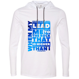 Bible Verse Men Long Sleeve T-Shirt Hoodie - "Psalm 61:2" Design 20 - Meditate Healing Christian Store