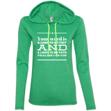 Bible Verse Ladies' Long Sleeve T-Shirt Hoodie - "Psalm 119:105" Design 10 (White Font) - Meditate Healing Christian Store