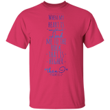 Bible Verse Men 5.3 oz. T-Shirt - "Psalm 61:2" Design 2 - Meditate Healing Christian Store