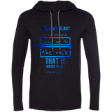 Bible Verse Men Long Sleeve T-Shirt Hoodie - "Psalm 61:2" Design 5 - Meditate Healing Christian Store