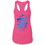 Bible Verses Ladies Ideal Racerback Tank - "Psalm 61:2" Design 14 - Meditate Healing Christian Store