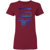 Bible Verses Ladies' 5.3 oz. T-Shirt - "Psalm 61:2" Design 5 - Meditate Healing Christian Store