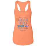 Bible Verses Ladies Ideal Racerback Tank - "Psalm 61:2" Design 7 - Meditate Healing Christian Store