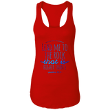 Bible Verses Ladies Ideal Racerback Tank - "Psalm 61:2" Design 7 - Meditate Healing Christian Store