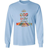 Bible Verse Long Sleeve Ultra Cotton T-Shirt - "Psalm 73:26" Design 2 - Meditate Healing Christian Store