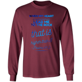Bible Verse Ladies' Cotton Long Sleeve T-Shirt - Lead Me To The Rock That Is Higher Than I ~Psalms 61:2~ Design 18