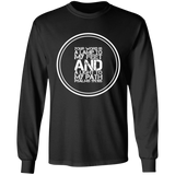 Bible Verse Long Shirt Ultra Cotton T-Shirt - "Psalm 119:105" Design 8 (White Font) - Meditate Healing Christian Store