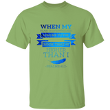 Bible Verse Men 5.3 oz. T-Shirt - "Psalm 61:2" Design 13 - Meditate Healing Christian Store