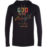 Bible Verse Men Long Sleeve T-Shirt Hoodie - "Psalm 73:26" Design 6 - Meditate Healing Christian Store