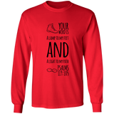 Bible Verse Long Sleeve  Ultra Cotton T-Shirt - "Psalm 119:105" Design 20 (Black Font) - Meditate Healing Christian Store
