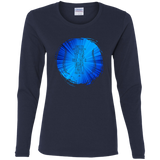 Bible Verse Ladies' Cotton Long Sleeve T-Shirt - "Psalm 61:2" Design 16 - Meditate Healing Christian Store