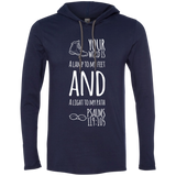 Bible Verse Men Long Sleeve T-Shirt Hoodie - "Psalm 119:105" Design 20 (White Font) - Meditate Healing Christian Store