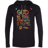 Bible Verse Men Long Sleeve T-Shirt Hoodie - "Psalm 73:26" Design 7 - Meditate Healing Christian Store