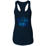 Bible Verses Ladies Ideal Racerback Tank - "Psalm 61:2" Design 11 - Meditate Healing Christian Store