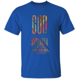 Bible Verse Men 5.3 oz. T-Shirt - "Psalm 73:26" Design 19 - Meditate Healing Christian Store