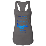Bible Verses Ladies Ideal Racerback Tank - "Psalm 61:2" Design 5 - Meditate Healing Christian Store