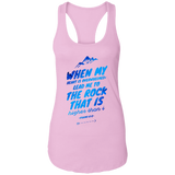 Bible Verses Ladies Ideal Racerback Tank - "Psalm 61:2" Design 14 - Meditate Healing Christian Store