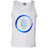 Bible Verse Men 100% Cotton Tank Top - "Psalm 61:2" Design 15 - Meditate Healing Christian Store