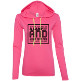 Bible Verse Ladies' Long Sleeve T-Shirt Hoodie - "Psalm 119:105" Design 12 (Black Font) - Meditate Healing Christian Store