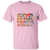 Bible Verse Men 5.3 oz. T-Shirt - "Psalm 73:26" Design 3 - Meditate Healing Christian Store