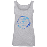 Bible Verses Ladies' 100% Ringspun Cotton Tank Top - "Psalm 61:2" Design 19 - Meditate Healing Christian Store
