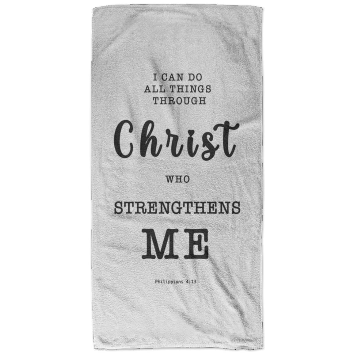  Moslion Christian Quote Bath Towel I Can Do All Things Through  Christ Who Strengthens Me Word Towel Soft Microfiber Baby Hand Beach Towel  for Kids Bathroom 32x64 Inch : Home 