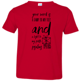 Bible Verse Toddler Jersey T-Shirt - "Psalm 119:105" Design 18 (Black Font) - Meditate Healing Christian Store