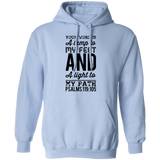Bible Verse Men G185 Pullover Hoodie 8 oz. - Your Word Is Light To My Path ~Psalm 119:105~ Design 3