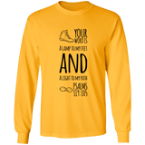 Bible Verse Long Sleeve  Ultra Cotton T-Shirt - "Psalm 119:105" Design 20 (Black Font) - Meditate Healing Christian Store